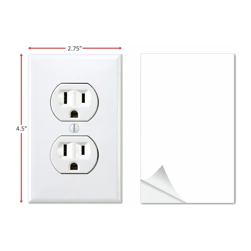 Fake Power Outlet Stickers (3 Pack) | Prank Wall Decals for Office and Home alternate view
