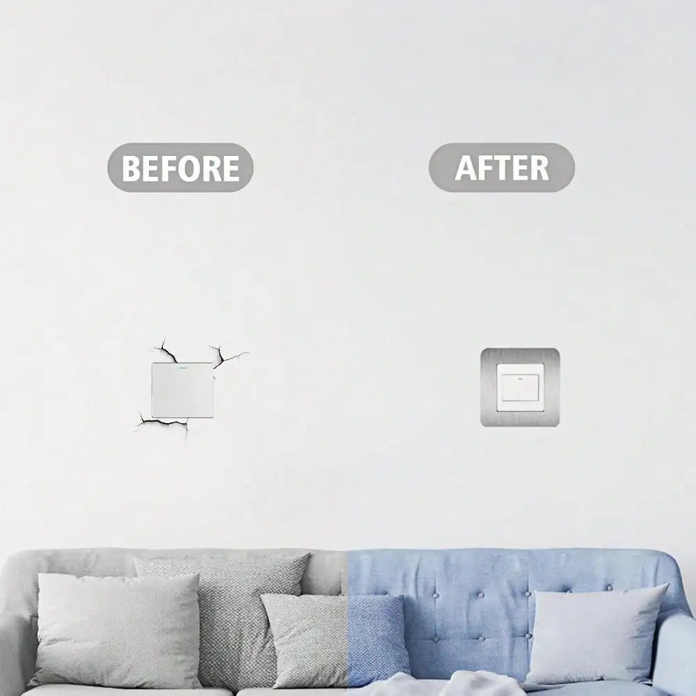 Square Switch Wall Sticker | Pre-stuck Decorative Switch Cover, 14.6x14.6cm lifestyle view