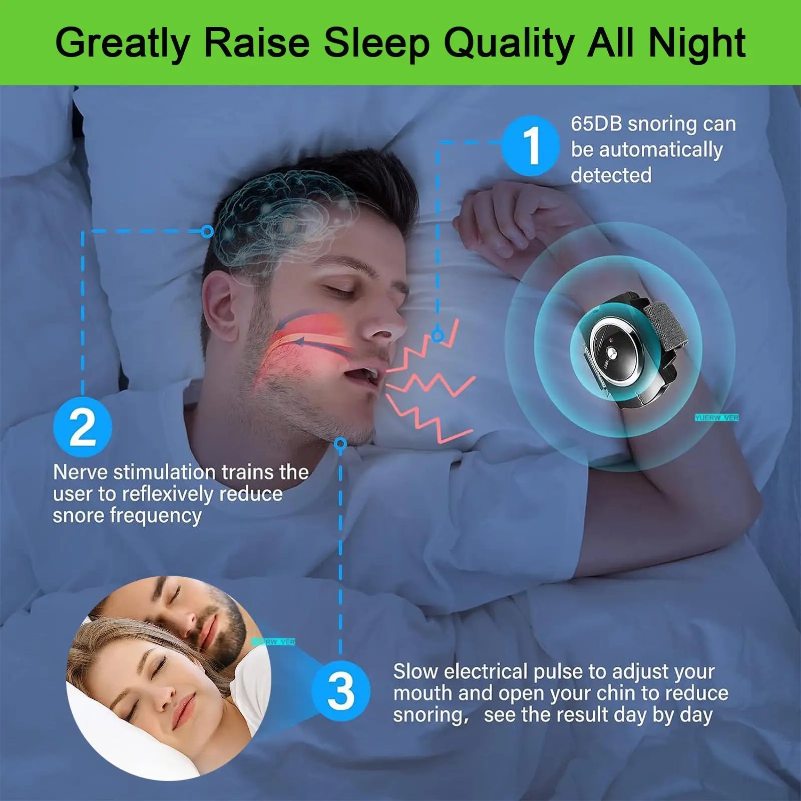 Anti Snore Wristband | Smart Sleep Aid with Biosensor lifestyle view