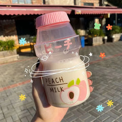 500ml Plastic Water Bottle Tour Drinking Bottle Yakult Shape Cute Kawaii Milk Carton alternate view