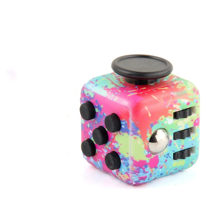 Fidget Dice Stress Relief Toy | Anxiety Relief Fingertip Decompression Cube alternate view