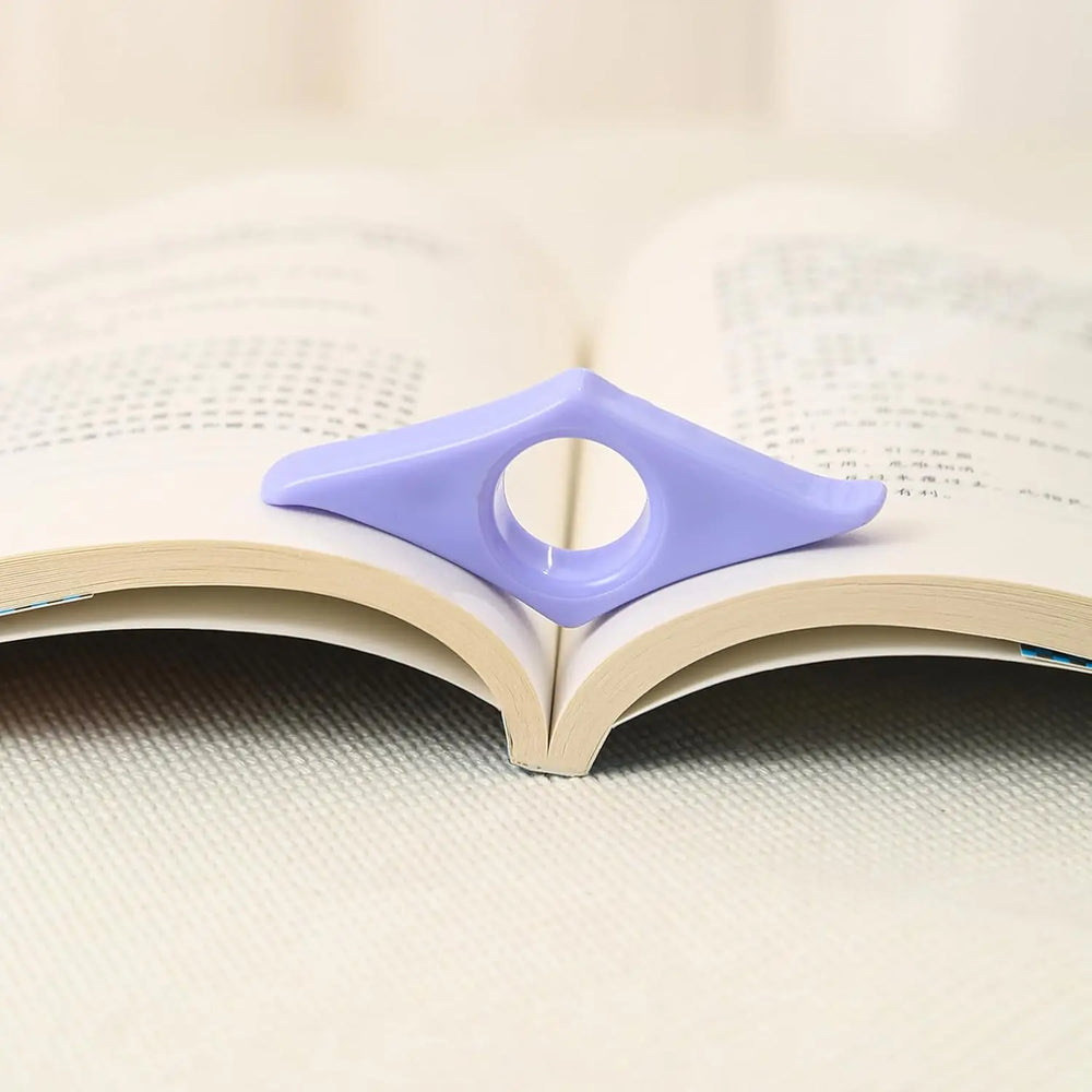 Transparent Acrylic Book Page Holder Thumb Book Holder Ring Book Opener Bookmark Reading detail view