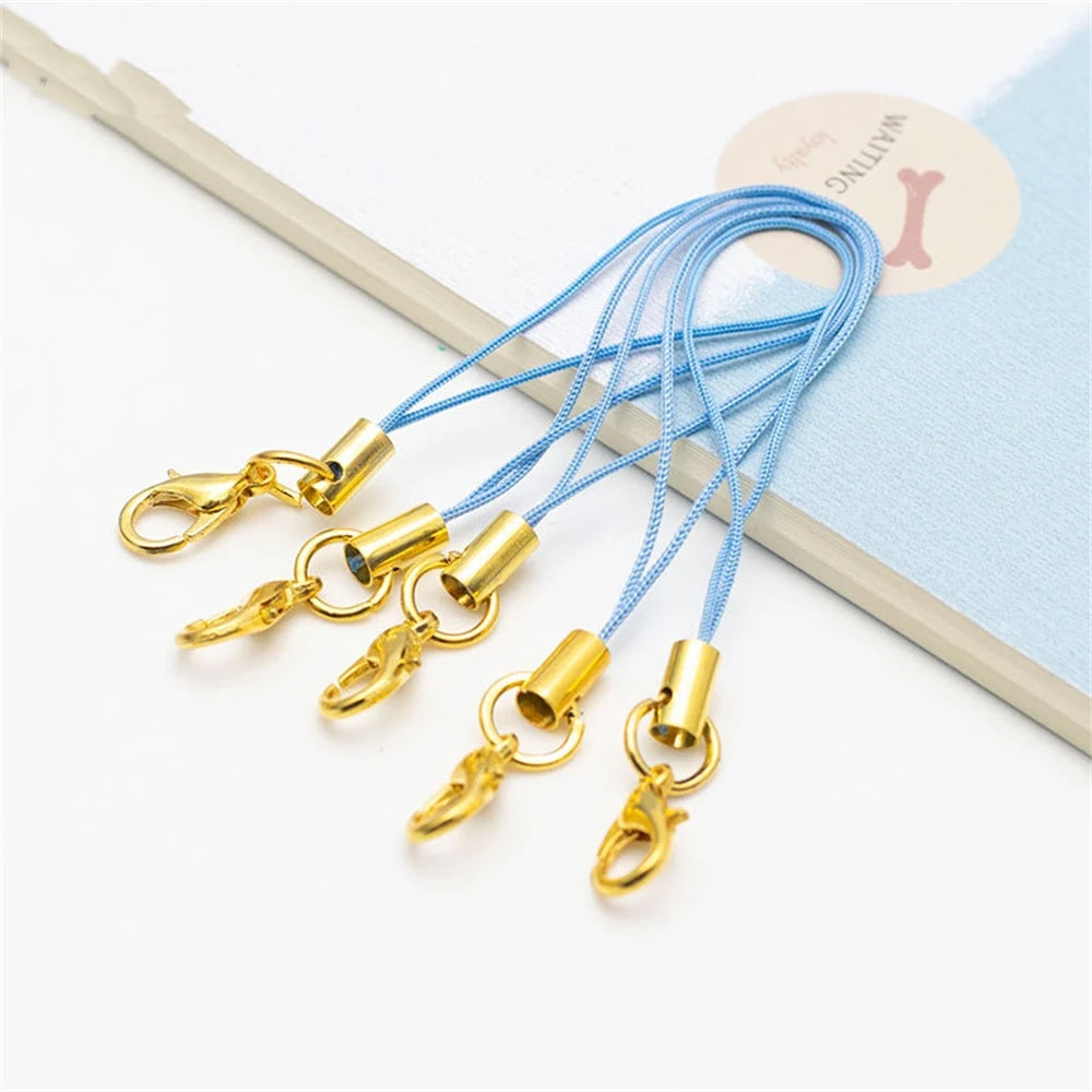 50pcs Cell Phone Lanyard Strap String Mobile Hook With Lobster Clasp Ring Keychain additional angle