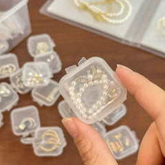 Mini Plastic Square Transparent Earrings Storage Box