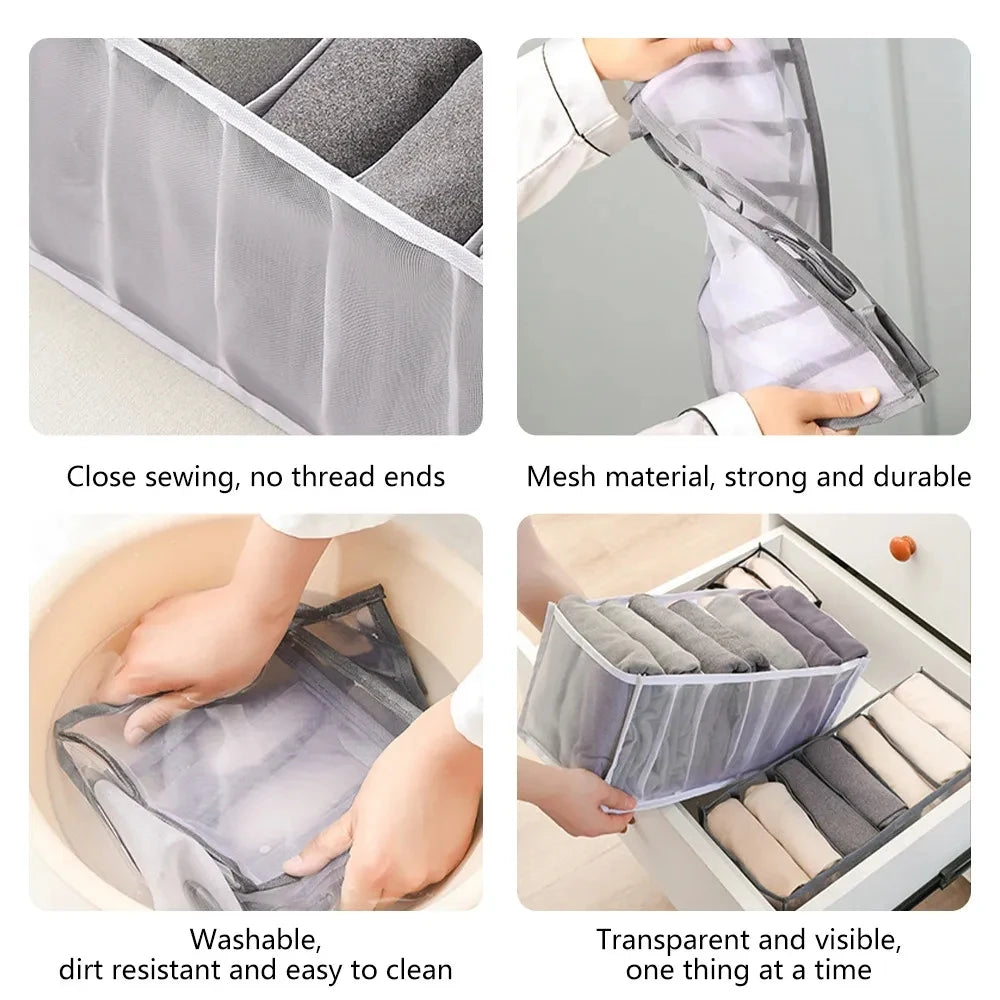 Jeans Organization Storage Box | Closet Drawer Organizer for Pants and Clothing additional angle
