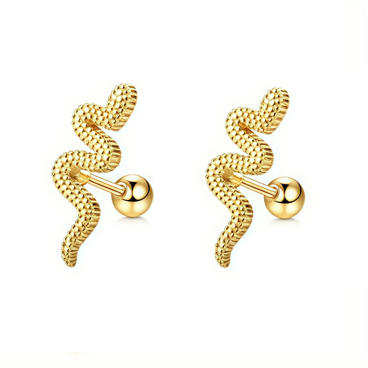 EVISPOL 2Pcs 16G Stainless Steel Screw Back Stud Earrings for Women, Cubic Zerconia Ca close-up view