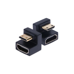 **1PC HDMI-Compatible Adapter 360 Degree Angled U-shaped L Converter Mini HD Male to HDMI Adapter
