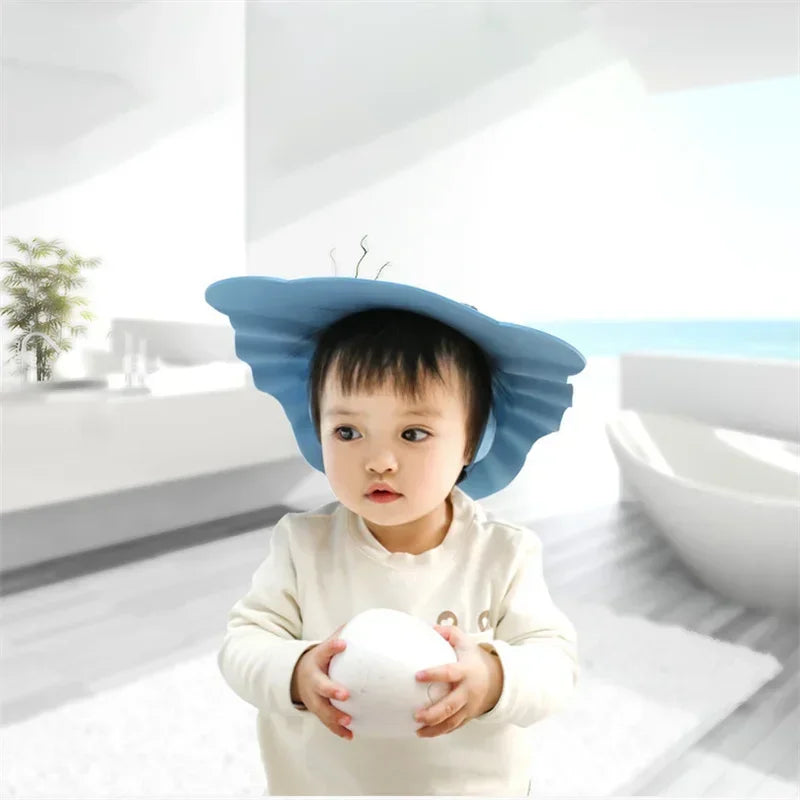 Adjustable Baby Shower Cap - Soft Bathing Hat for Kids with Ear Protection, Gentle Hair Wash Shield (0-4 Years)