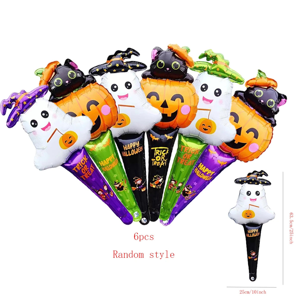 Stand Pedestal Halloween Party Balloons Ghost Skull Pumpkin Tree Wizard Shape Balloon alternate view