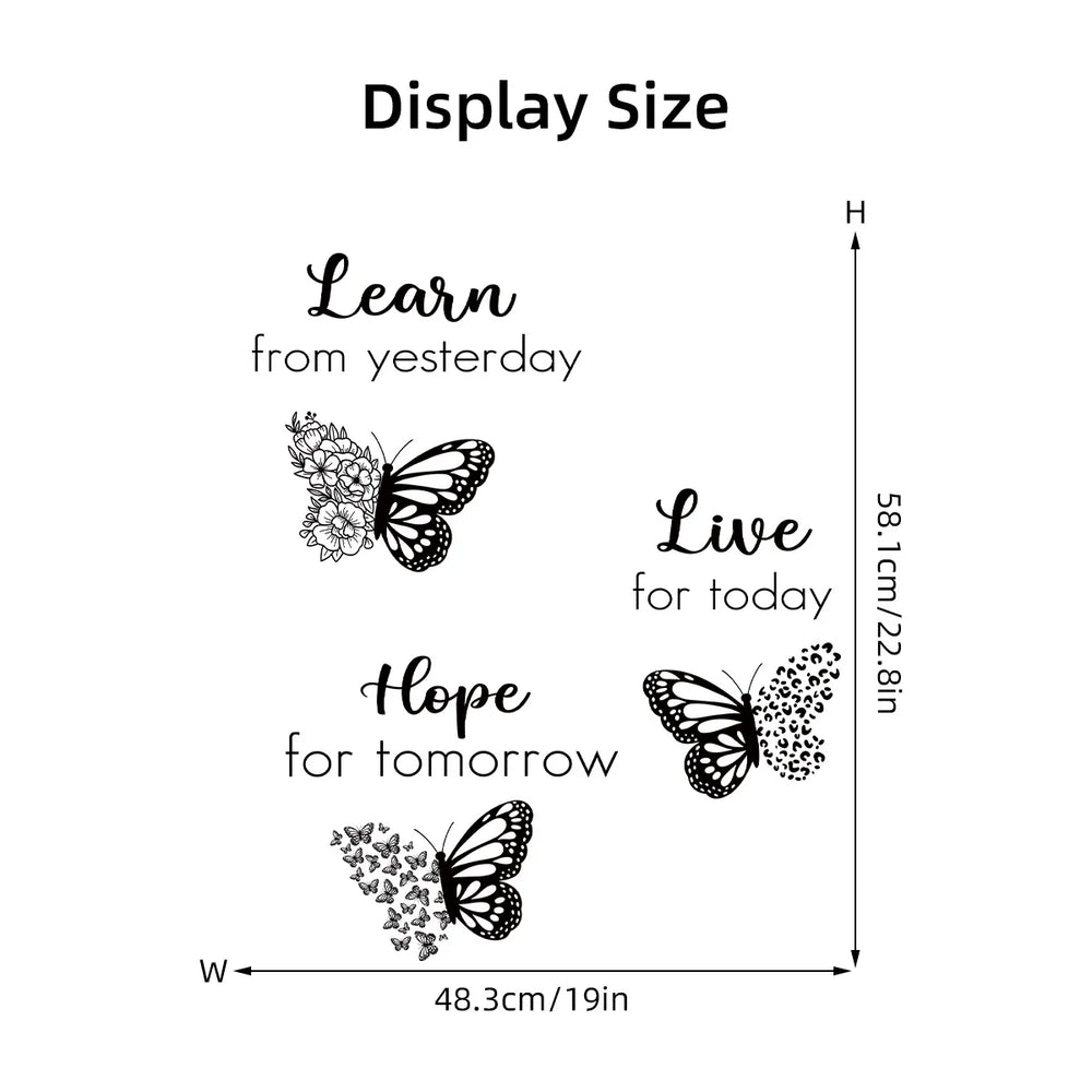 Wall Stickers for Living Room Bedroom | Creative Black Heart Book World Ladder Tree Wa close-up view