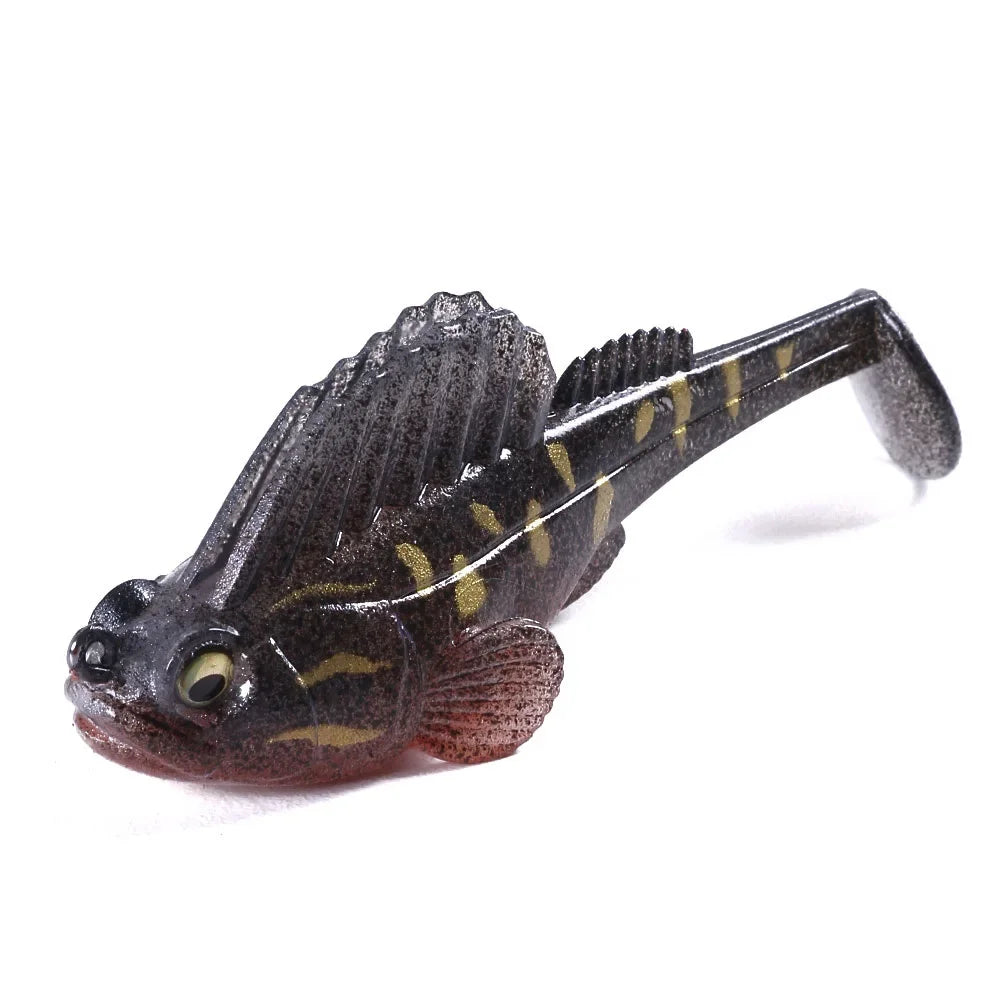 1pcs Silicone Dark Sleeper Wobbler Fishing Lure 7g 14g 20g Sinking Soft Lure Jig hook close-up view