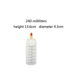 Commercial Plastic Sauce Squeeze Bottles with Lids detail view