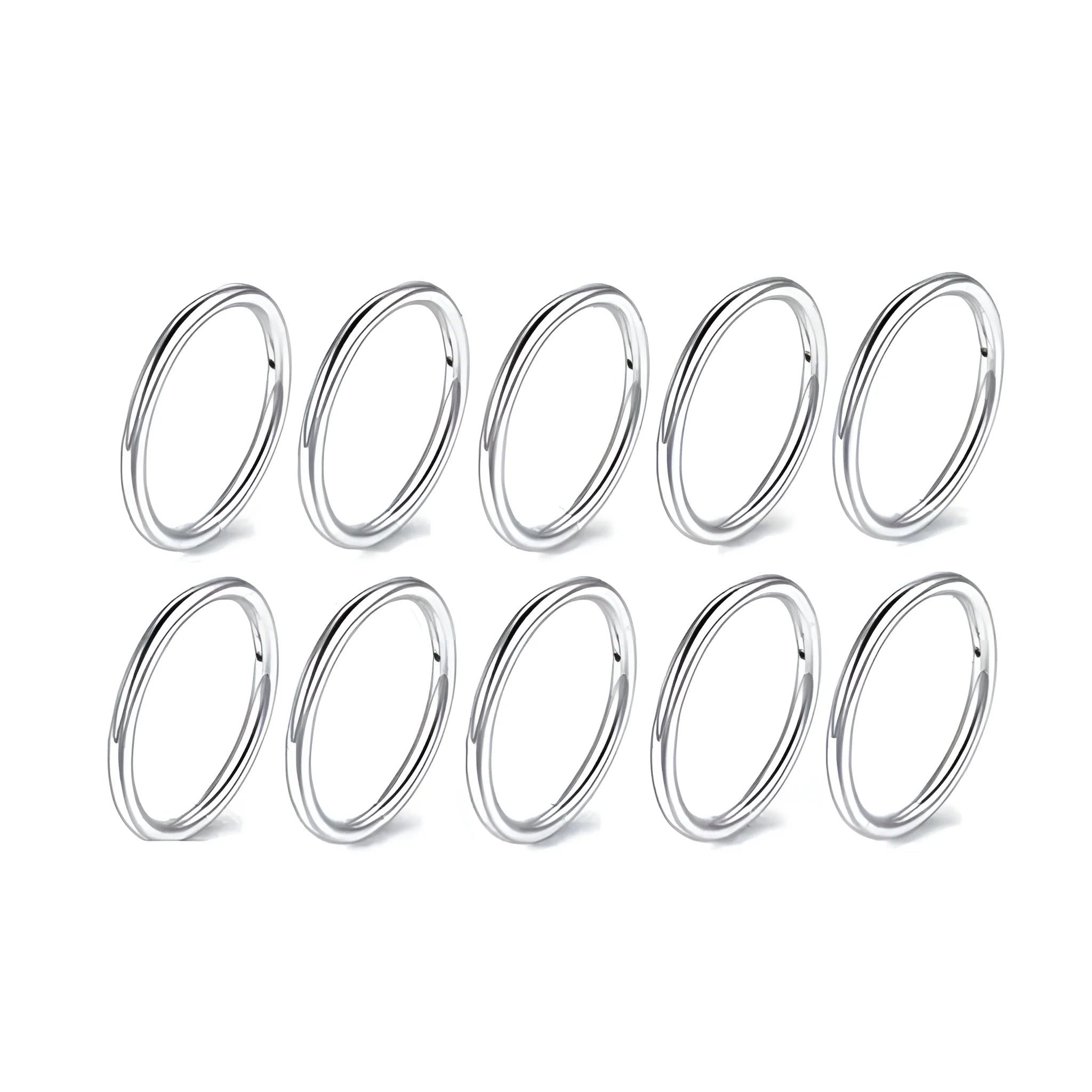5/10Pcs 16G Nose Ring Hoop Stainless Steel Hinged Nose Rings Septum Clicker Tragus He lifestyle view