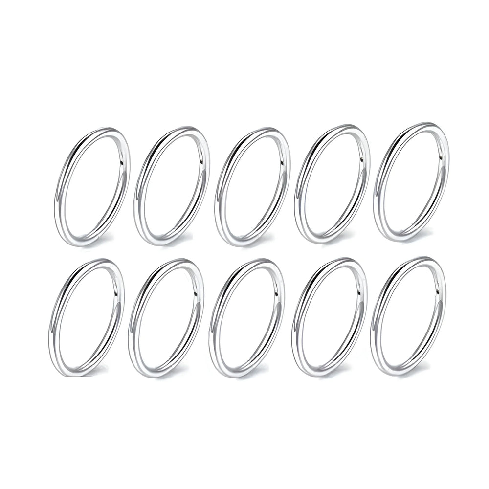 5/10Pcs 16G Nose Ring Hoop Stainless Steel Hinged Nose Rings Septum Clicker Tragus He lifestyle view