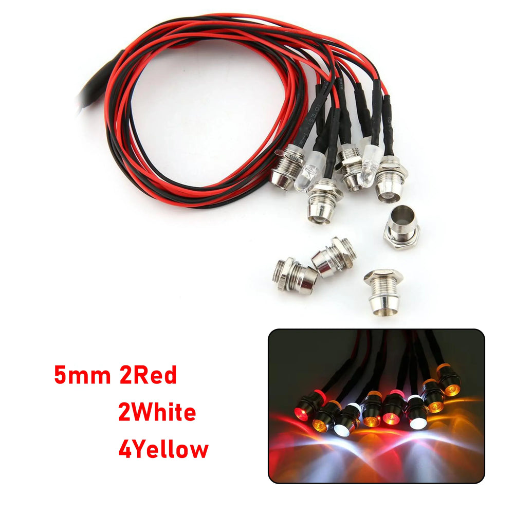 RC LED Light Kit Headlamps for 1/10 1/8 1/12 RC Car Truck Crawler Drift Car Headlight Ta detail view