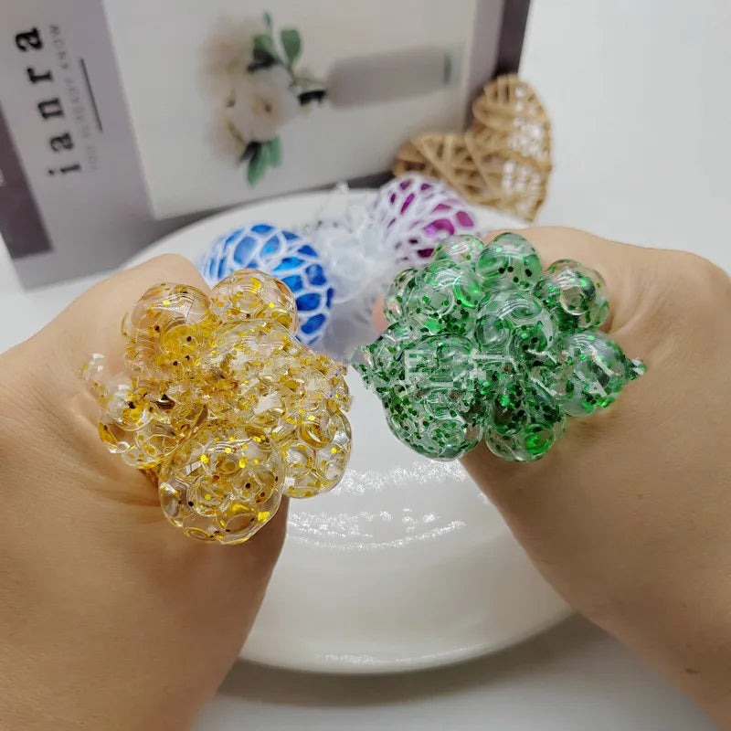 Colorful Star Squeezing Ball Squishy Ball 3D Stress Relief Sensory Toys Adults Anti-An close-up view