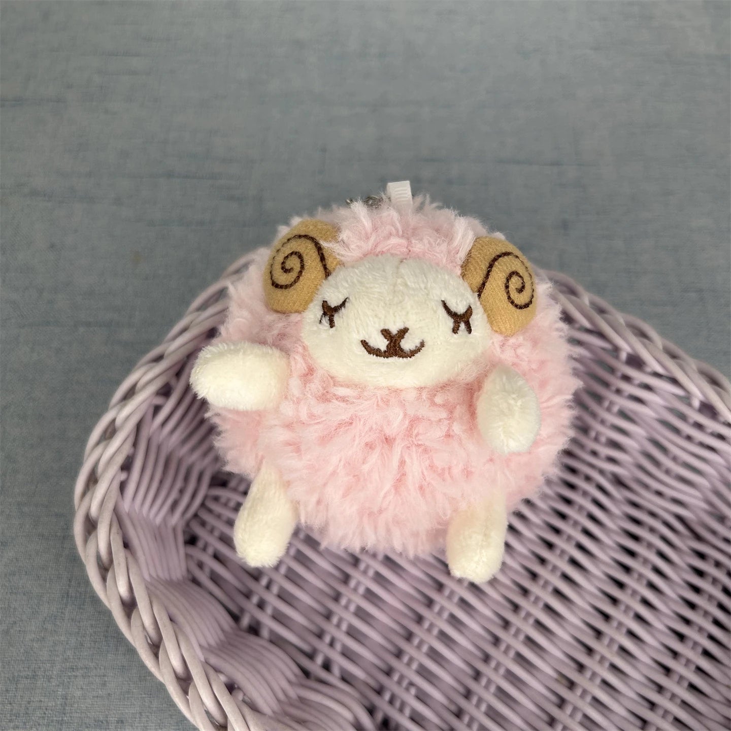 Cute Plush Sheep Keychain Soft Lamb Doll Pendant Backpack Charm Lovely Animal Hanging Or detail view