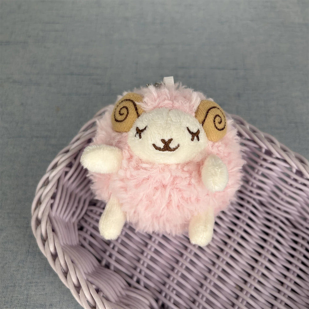 Cute Plush Sheep Keychain Soft Lamb Doll Pendant Backpack Charm Lovely Animal Hanging Or detail view