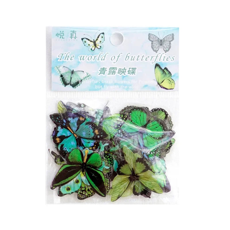 Butterfly Stickers Pack 40pcs | PET Waterproof Craft Stickers for Scrapbooking detail view
