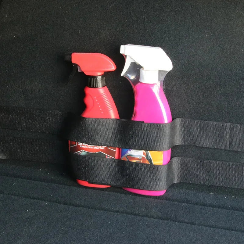 4/8PCs Car Trunk Elastic Nylon Fixing Belts Rear Racks Storage Bag Magic Tapes Car Org close-up view