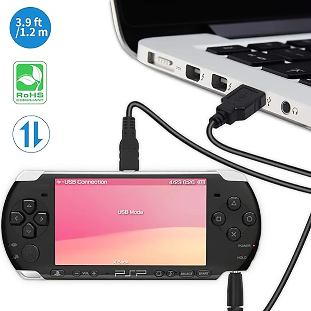 Replacement PSP Charger Cable, Double-headed / Single-headed PlayStation Portable Charger, For PSP 1000 2000 3000 Series