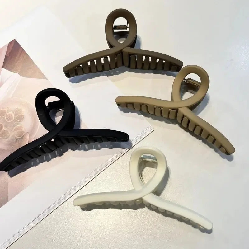 1/2/4Pcs Women Hair Claw Clip Cross Matte Hairpin Fashion Hairgrips Large Hair Claw Crab Clips Girls