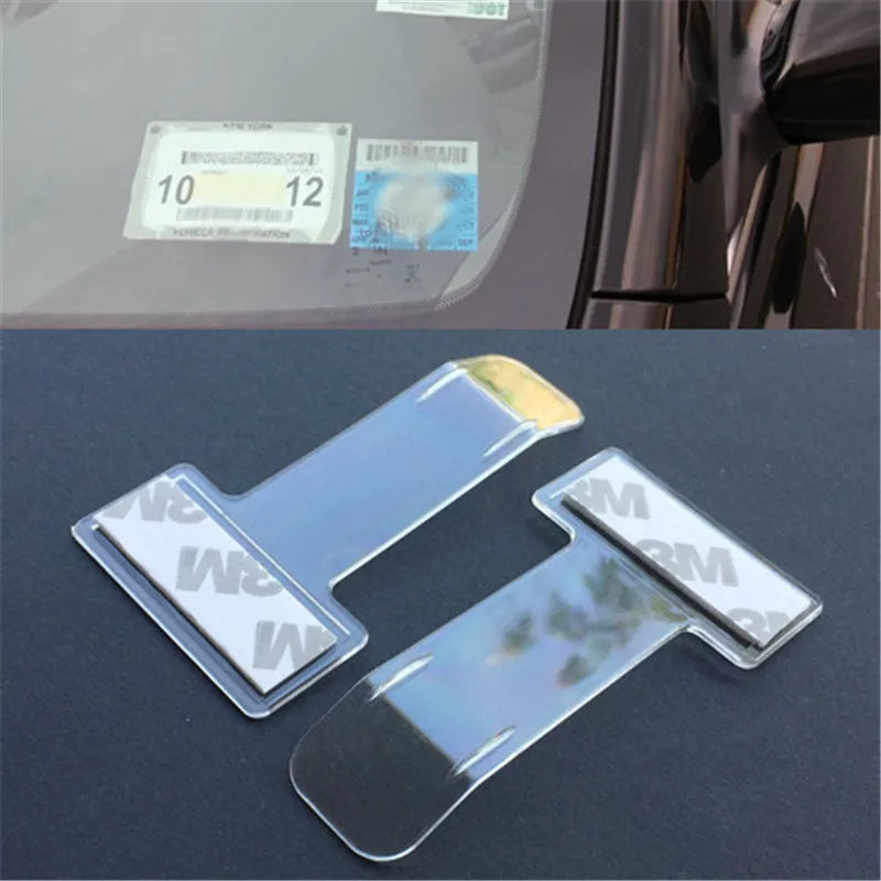 1/2/4/5/10PCS Plastic Car Styling Parking Ticket Holder Car Fastener Card Holder Mount close-up view