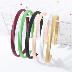 10mm Satin Headband Women Girls Fabric Covered Resin Hairbands Plastic Headbands Kids alternate view