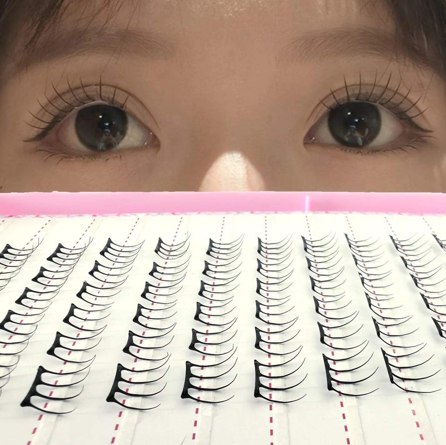 Self Adhesive False Eyelashes No Glue Needed | K-pop 2.0 Style Natural Long Cluster L lifestyle view