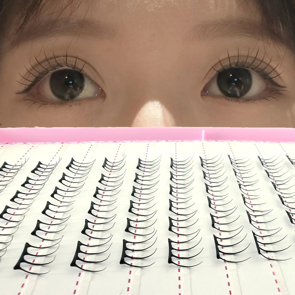 Self Adhesive False Eyelashes No Glue Needed | K-pop 2.0 Style Natural Long Cluster L lifestyle view