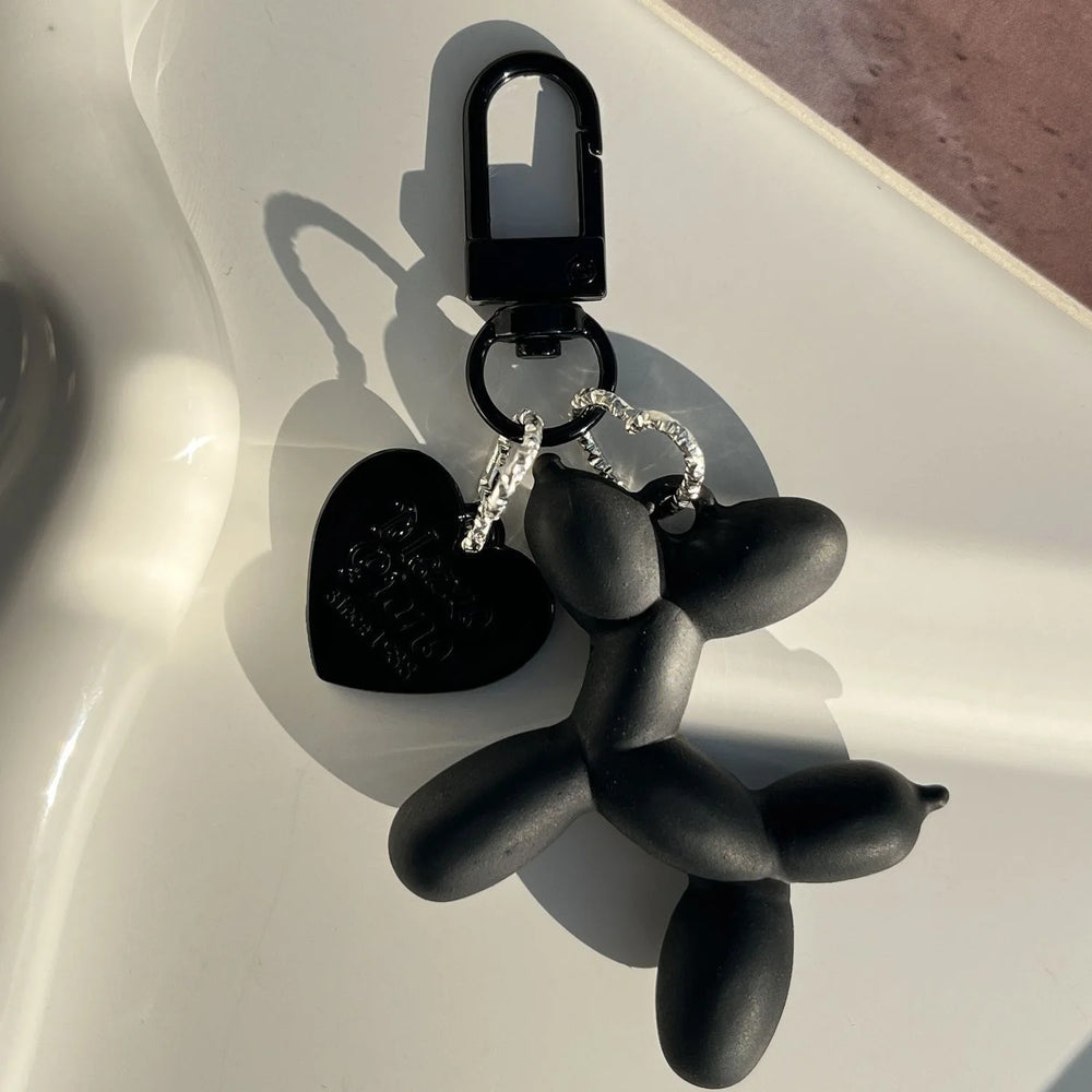 Jelly Cute Jelly Balloon Dog Keychain Pendant Cartoon Dog Chain Keychain - Lovely Acce close-up view