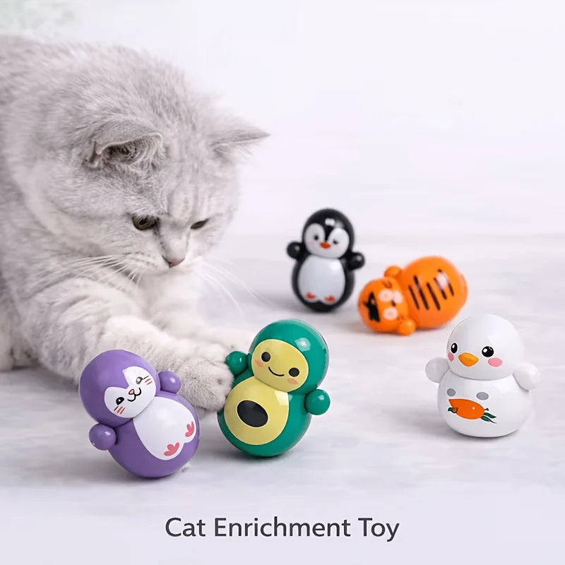 5pcs Self-Rolling Tumbler Cat Toy: Battery-Free, Automatically Rolls to Amuse Your Cat—A Fun Pet Toy