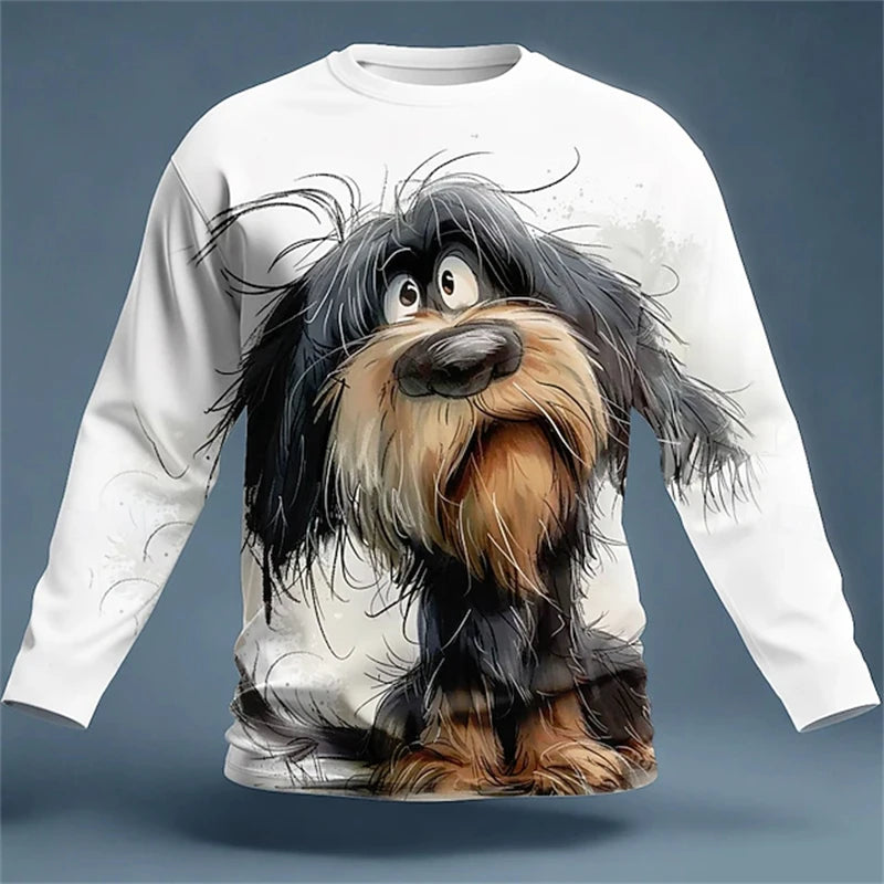 2026 Fun 3D Animal Print Men's T-Shirt Hip-Hop Streetwear Spring Oversized Fashion Cr alternate view