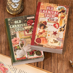 Mr. Paper 30pcs Vintage Sticker Book | Old-Timey Amusement Park Retro Decal Collection for Planners