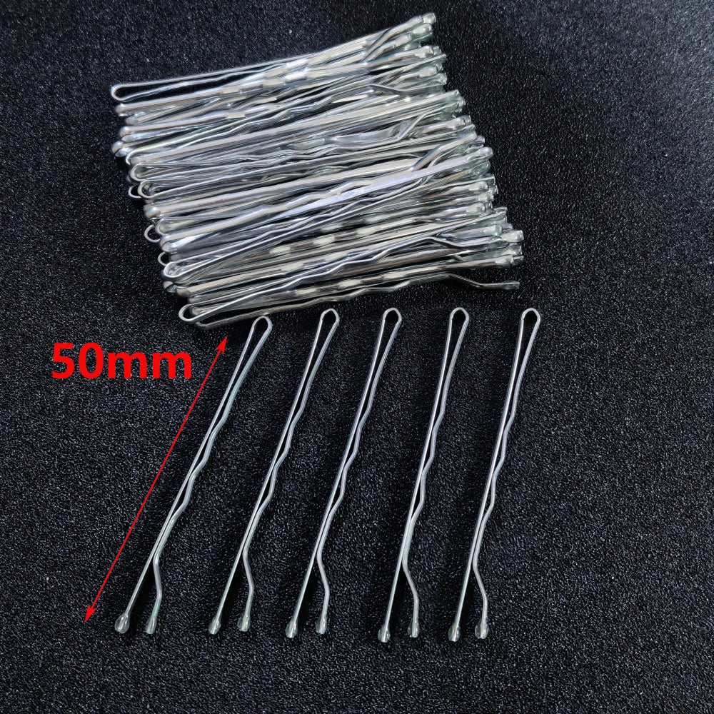 50PCS Silver Gold Color Hair Clip for Women Hairpin Curly Wavy Grips Hairstyle Hairpins detail view