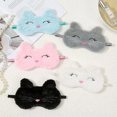 Cute Cat Plush Sleep Mask | Soft Light Blocking Eye Cover for Travel and Home alternate view