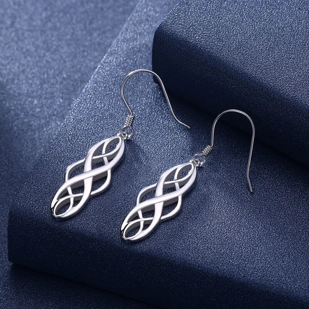925 Sterling silver Earring For women lady elegant exquisite luxury hook Charms weddi alternate view