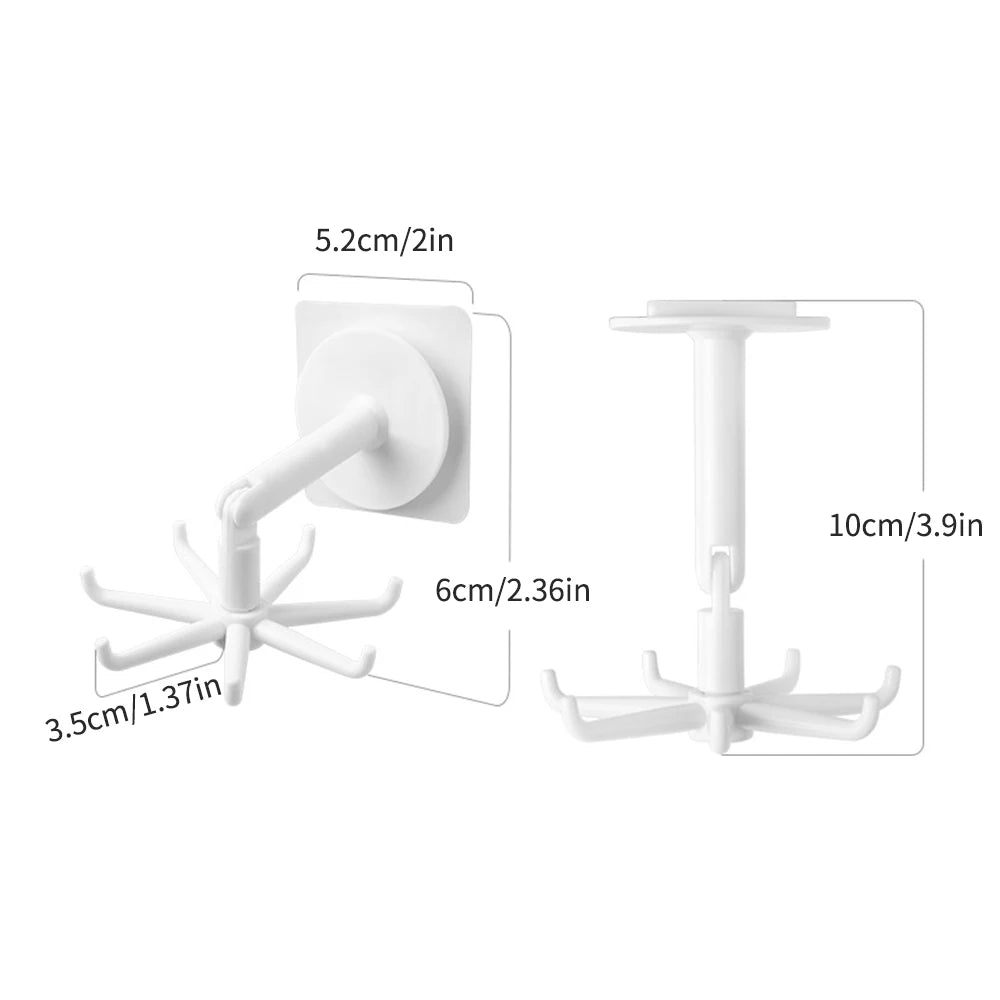 Punch-Free Kitchen WallMounted Rotating Shelf close-up view
