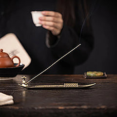 Traditional Japanese Incense Holder Old Men Fishing Boat Design | Aromatherapy Ornament for Home Dec