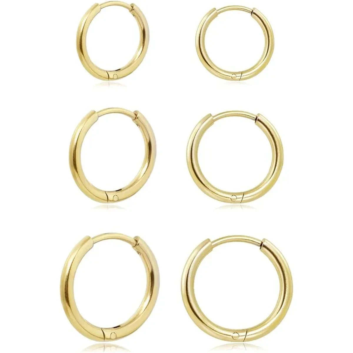 316L Stainless Steel Huggie Hoop Earrings | Hypoallergenic Cartilage Piercing Jewelry alternate view