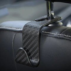 4 Pack Carbon Fibre Car Seat Headrest Hook Organizer Hanger detail view