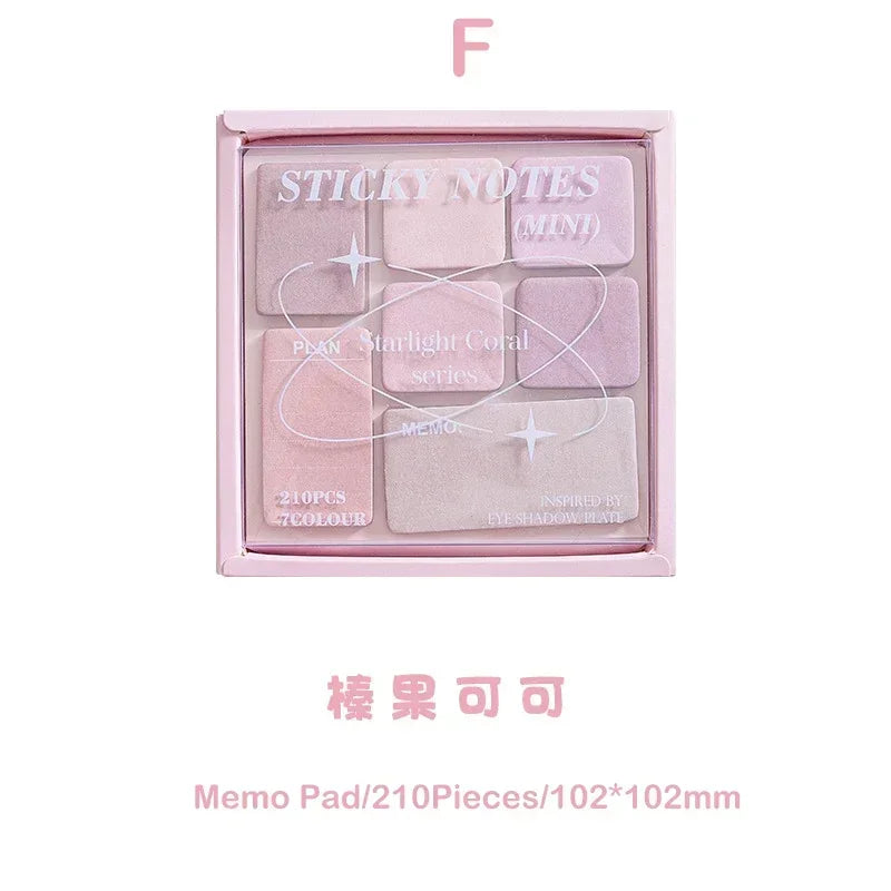 Colorful Aesthetic Sticky Notes | 210pcs Memo Pad Set for Scrapbooking alternate view