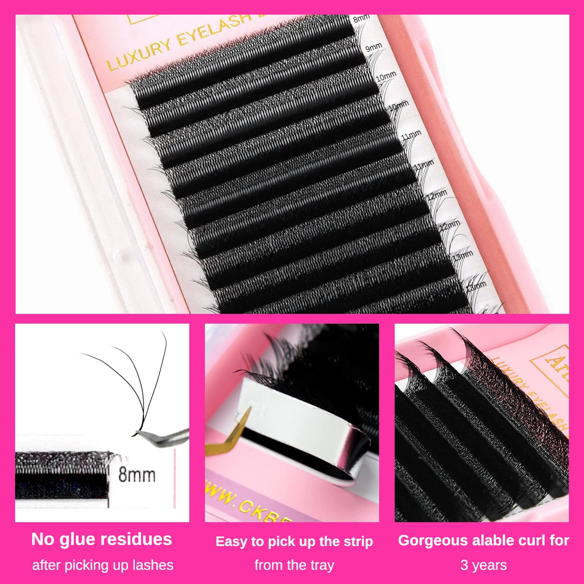 ARTSTAR W Shaped Premade Fan Eyelash Extensions | 3D 4D 5D 6D Volume Lashes alternate view