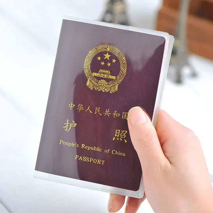 eTya Travel Waterproof Passport Holder | Transparent PVC ID and Credit Card Wallet detail view