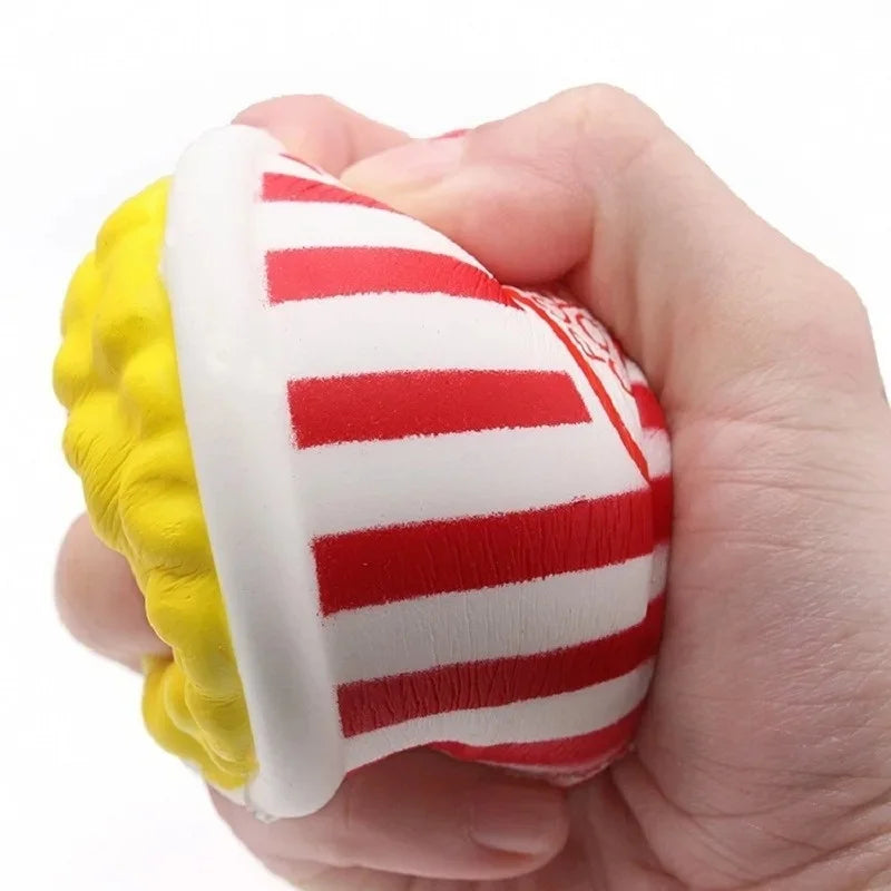 Popcorn Squeeze Toys Kawaii Food Fries Chips Milk Box Slow Rising Soft Squeeze Toy Fun G detail view