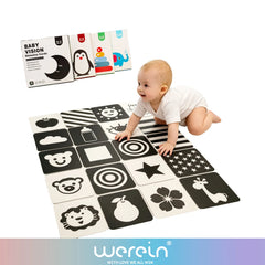 We Rein High Contrast Baby Black White Flash Cards, Newborn Visual Stimulation Cognitive Learning To