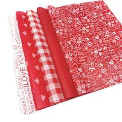 30Pcs Valentine's Day Red Parchment Paper Sheets | 5 Style Choices for Gift Wrapping & P detail view