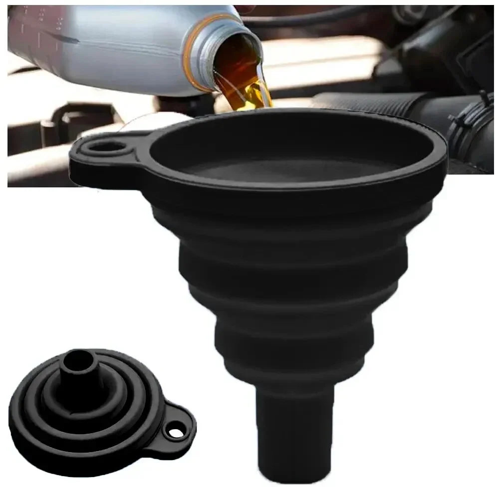Car Long Stem Funnel Oil Fuel Filling Tools Anti-splash Plastic Oil Funnel Motorcycle Re detail view