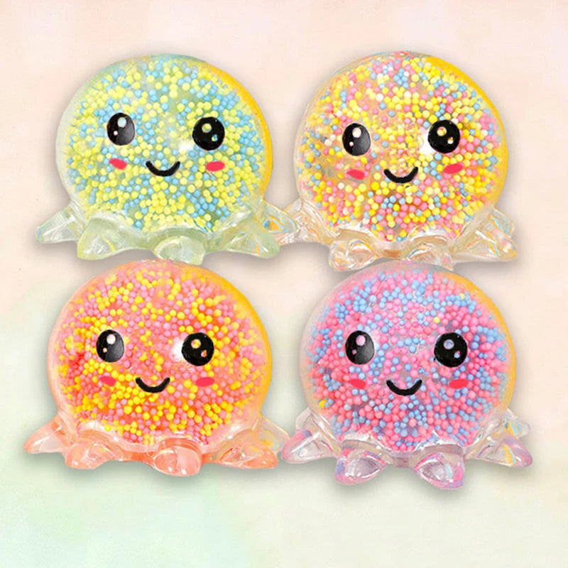 1-5PC Glowing Light Squid Vent Ball Squeeze Decompressions Toy Bubble Octopus Ball St lifestyle view