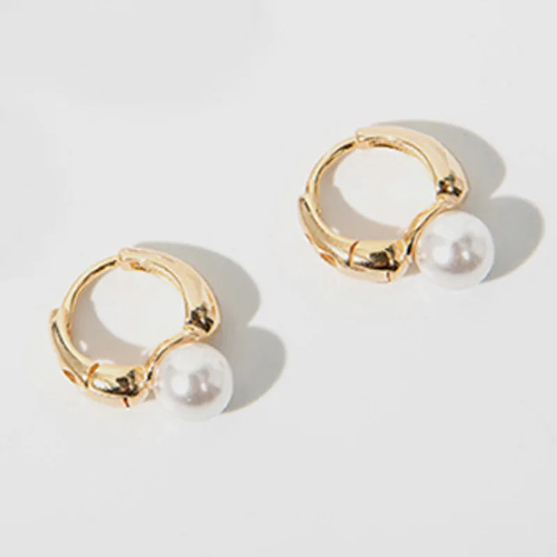925 Sterling Silver Pearl Stud Earrings for Women | Elegant Wedding Jewelry Gift additional angle